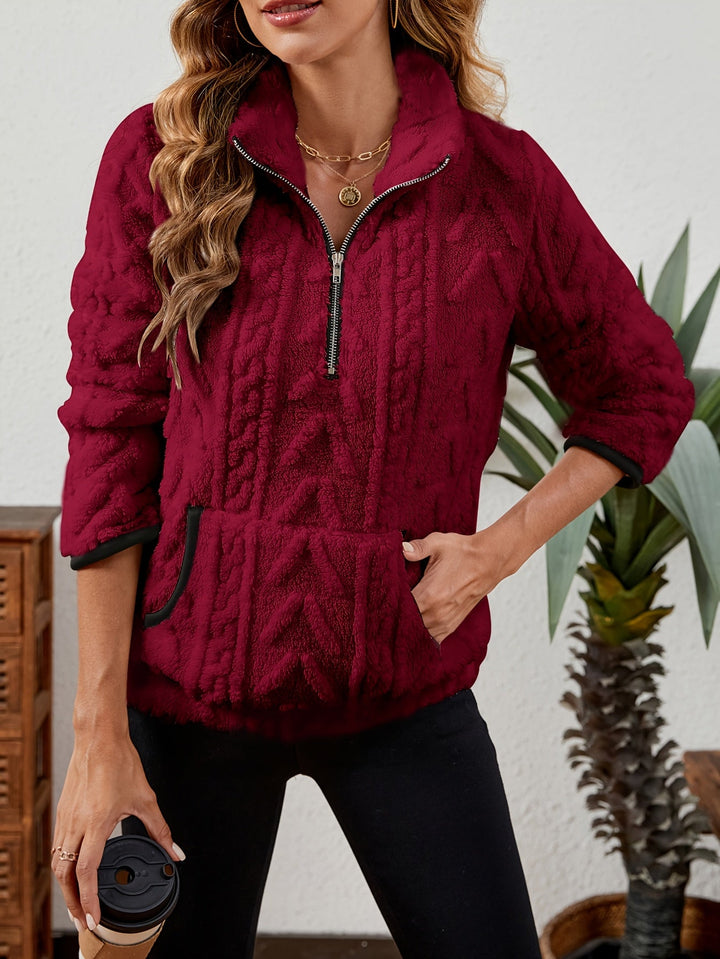Delilah | Mysig Halvdragkedja Pullover