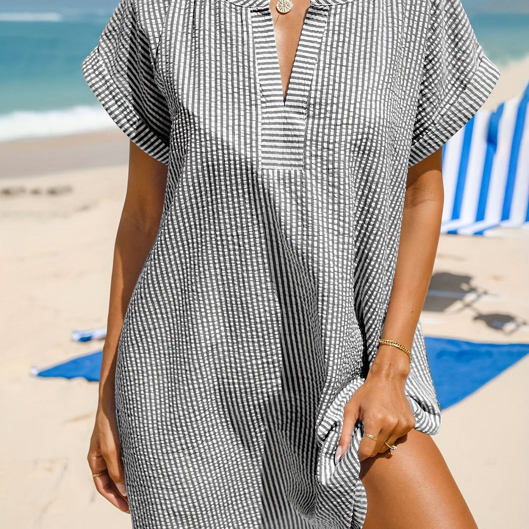 Marina | Lätt Randig Strandöverdrag