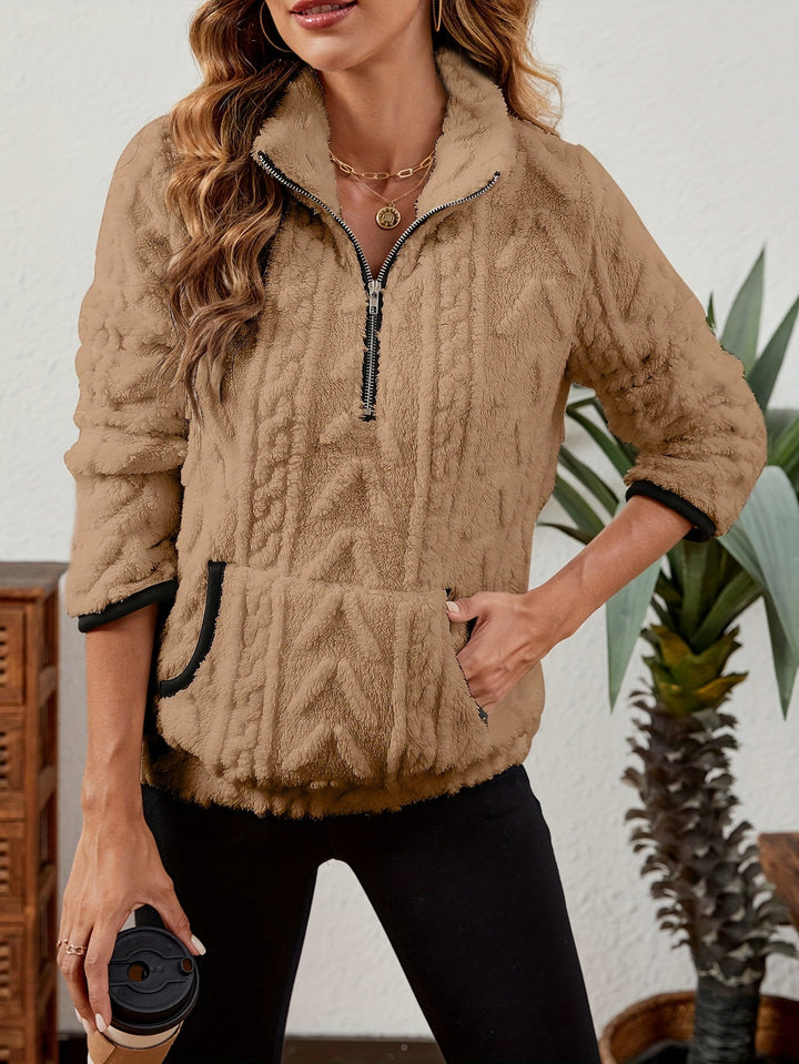 Delilah | Mysig Halvdragkedja Pullover