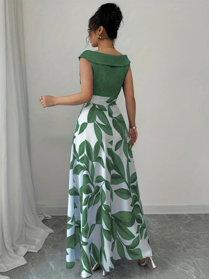 Lucille | Elegant Blommig Maxi Klänning