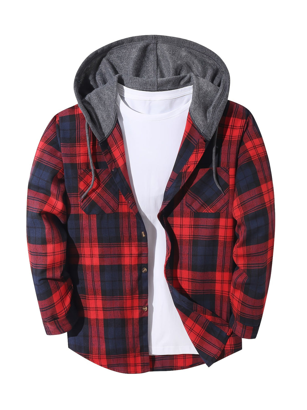 Braxton | Rutig Hoodie Skjorta