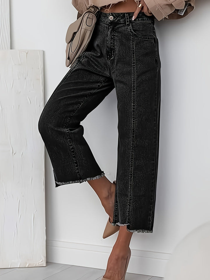 Denise | Skräddarsydda Croppade Raka Jeans