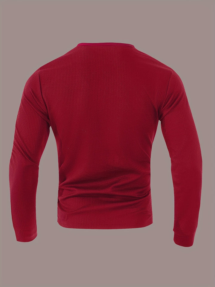 Curtis | Texturerad långärmad Henley
