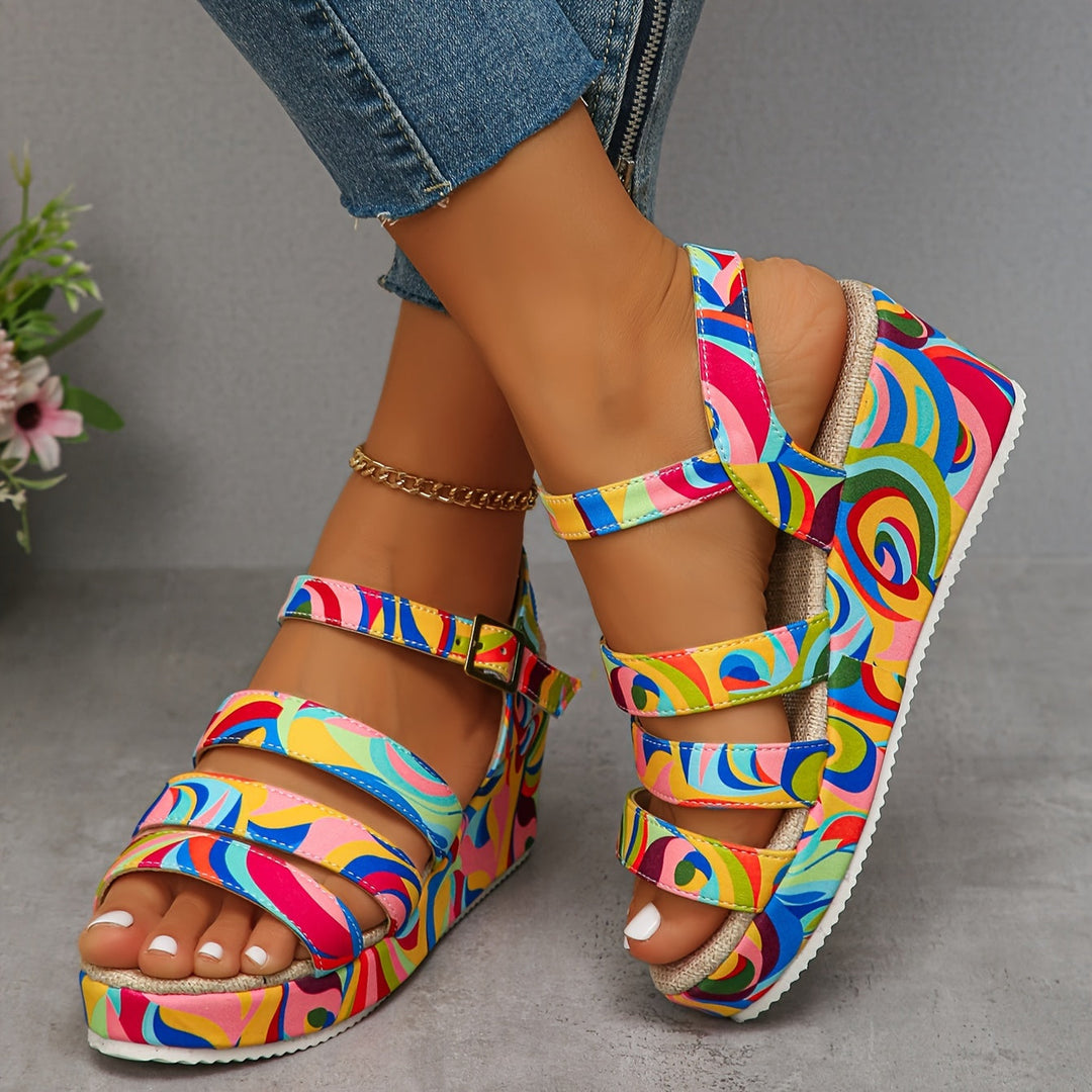Rosalind | Elegant Strappy Plattform Wedge Sandaler