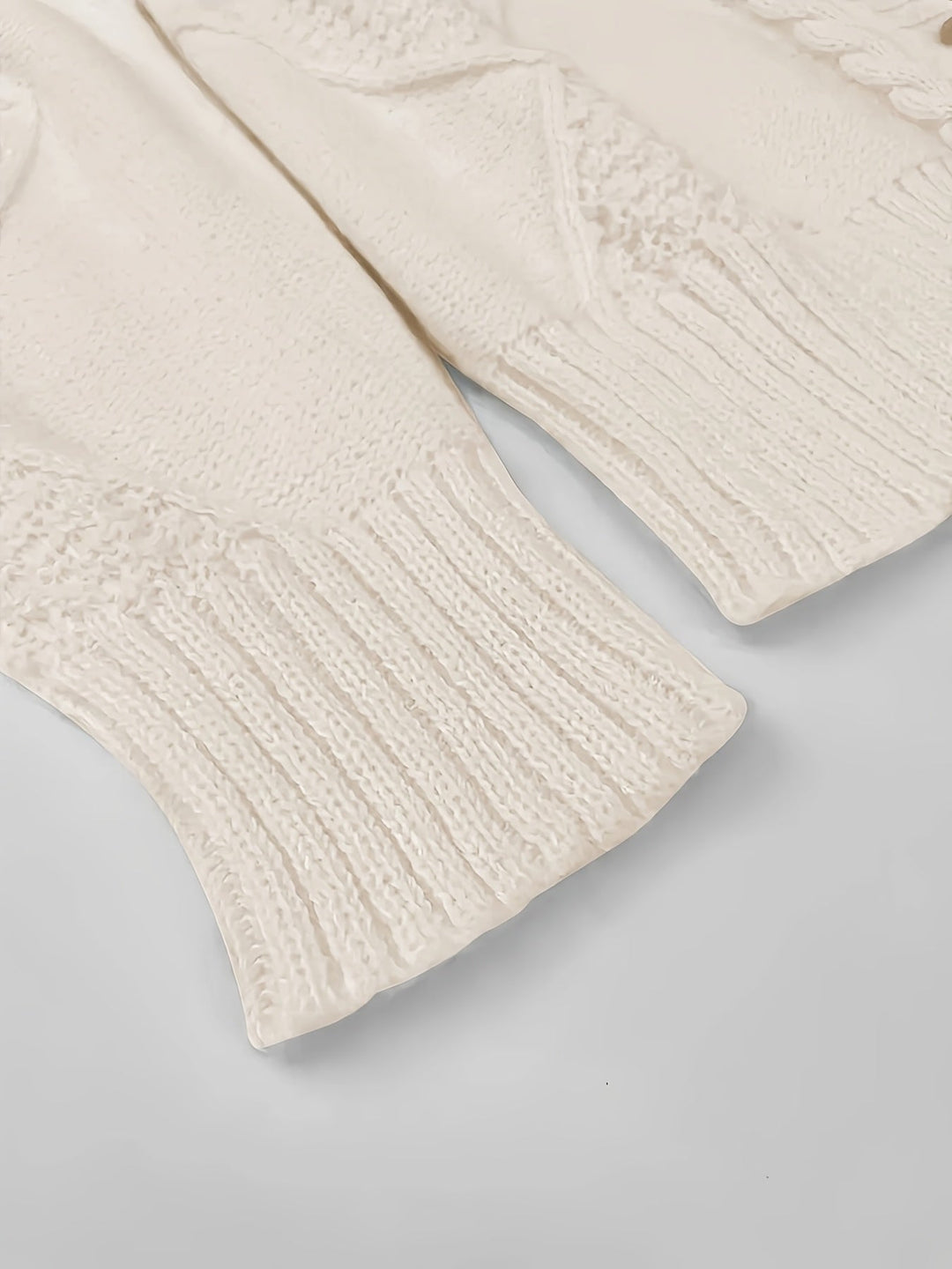 Lucinda | Mysig Kabelstickad Knappcardigan