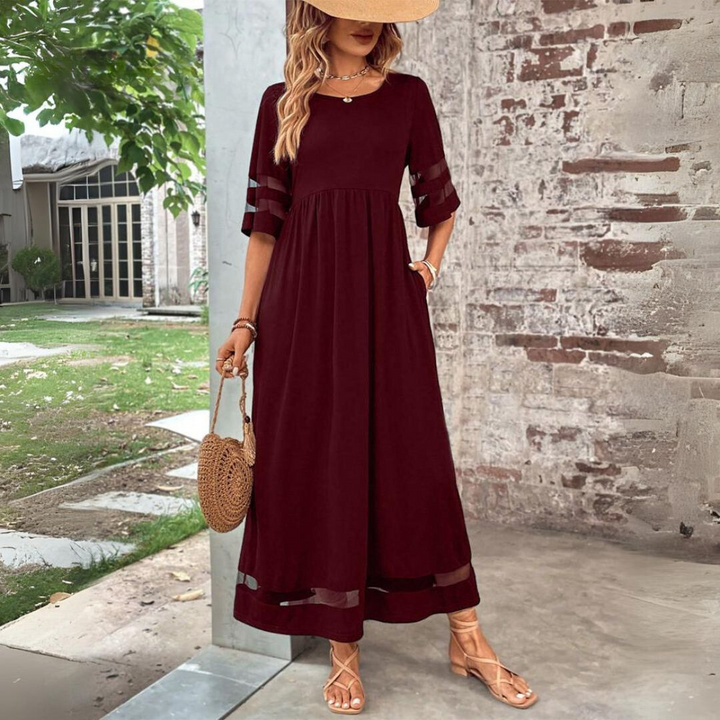 Aubrey | Elegant Midiklänning med Tummy-Smoothing
