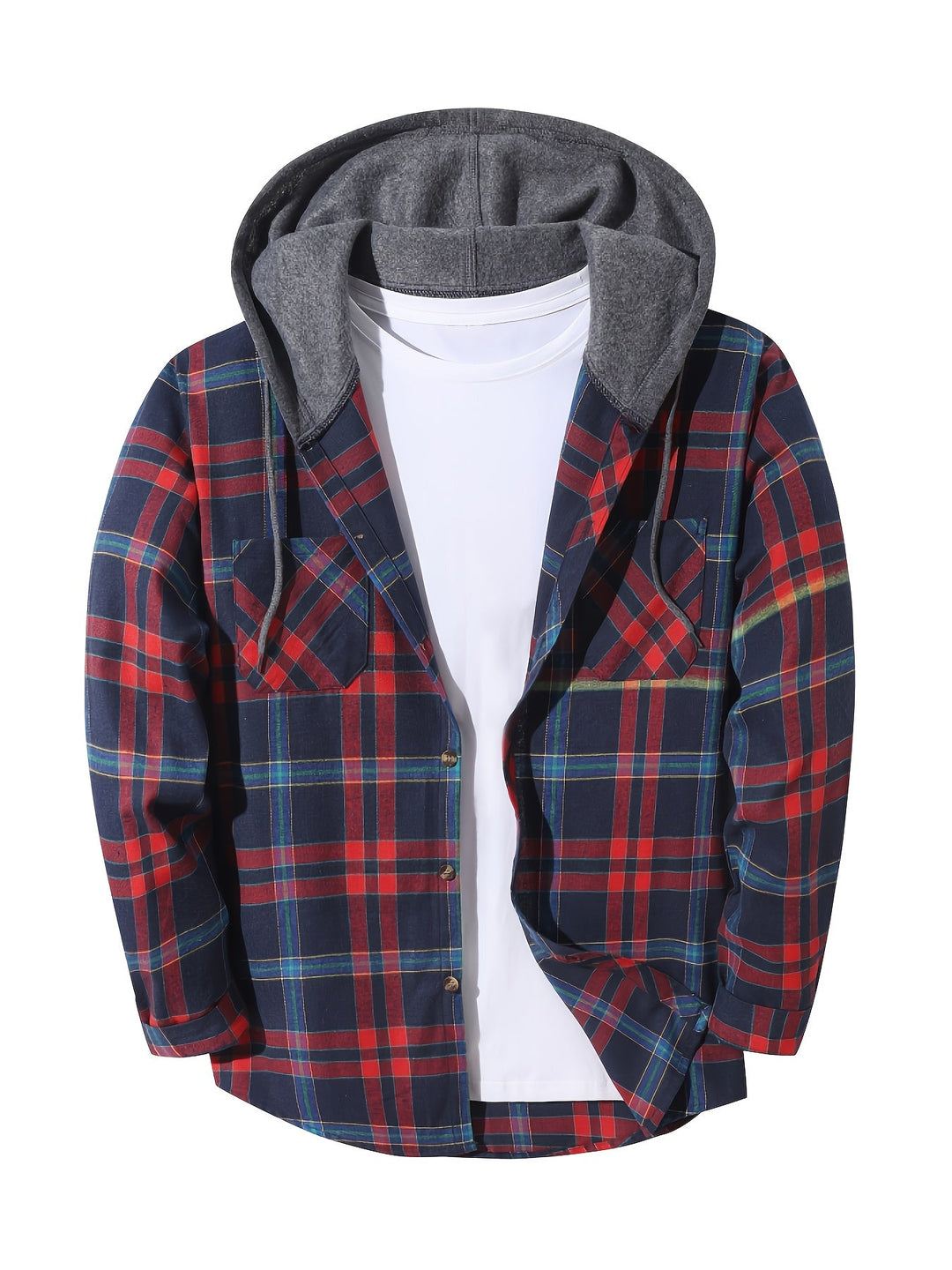 Braxton | Rutig Hoodie Skjorta
