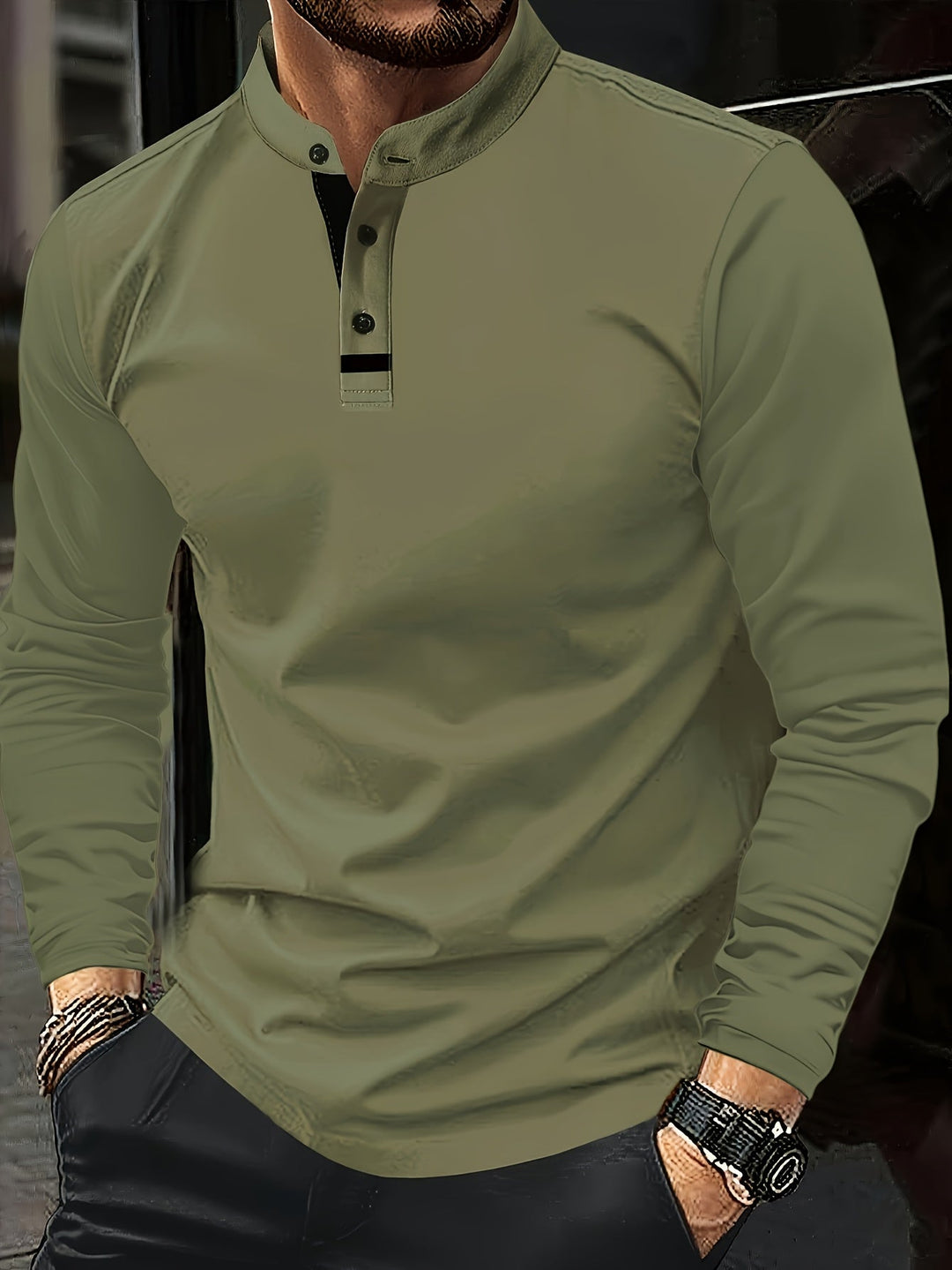 Jasper | Raffinerad långärmad Henley