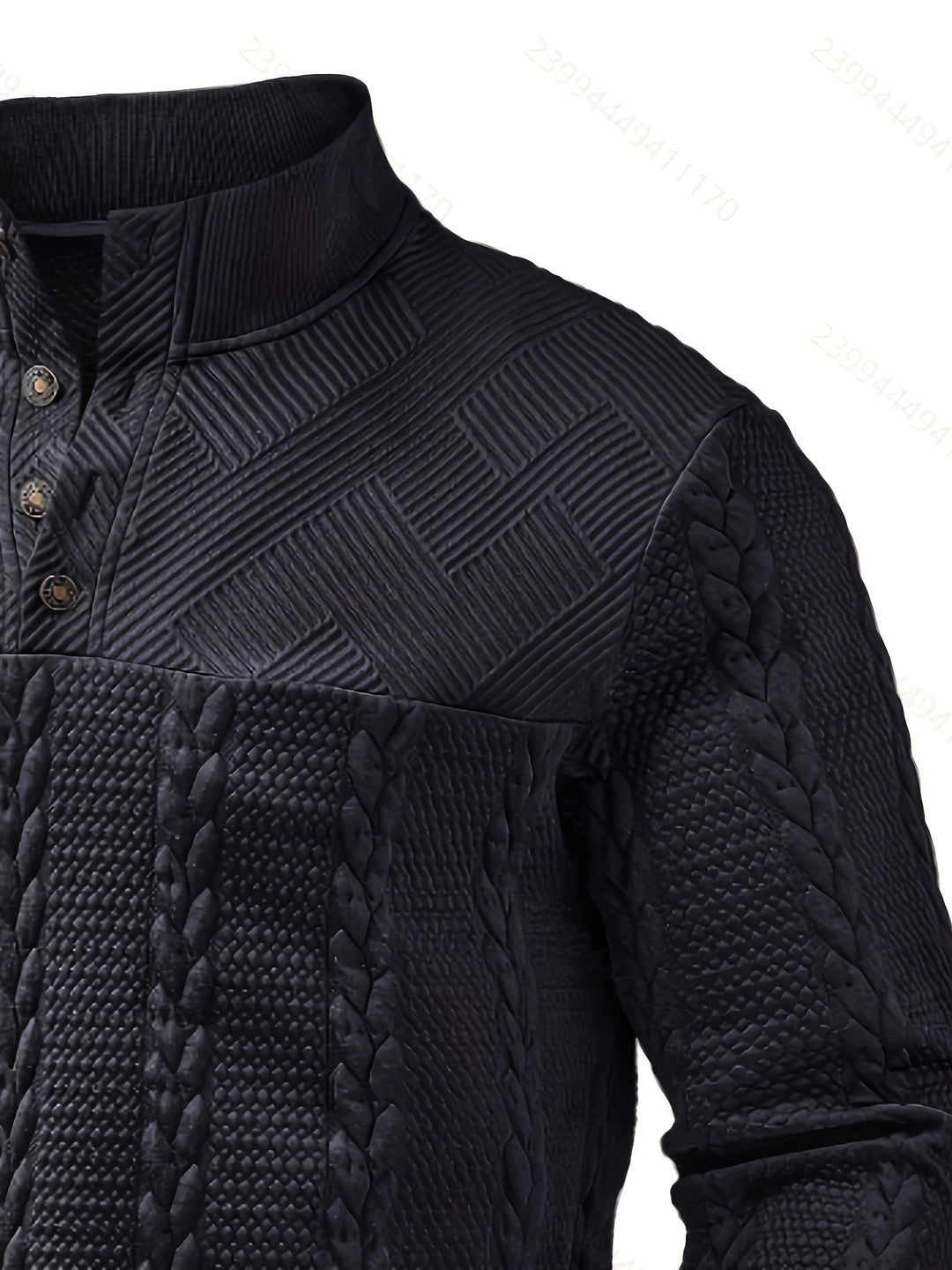 Sterling | Texturerad Pullover med Ståkrage