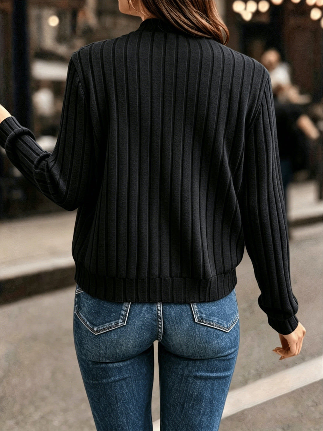 Blair | Ribbad Zip-Front Jacka