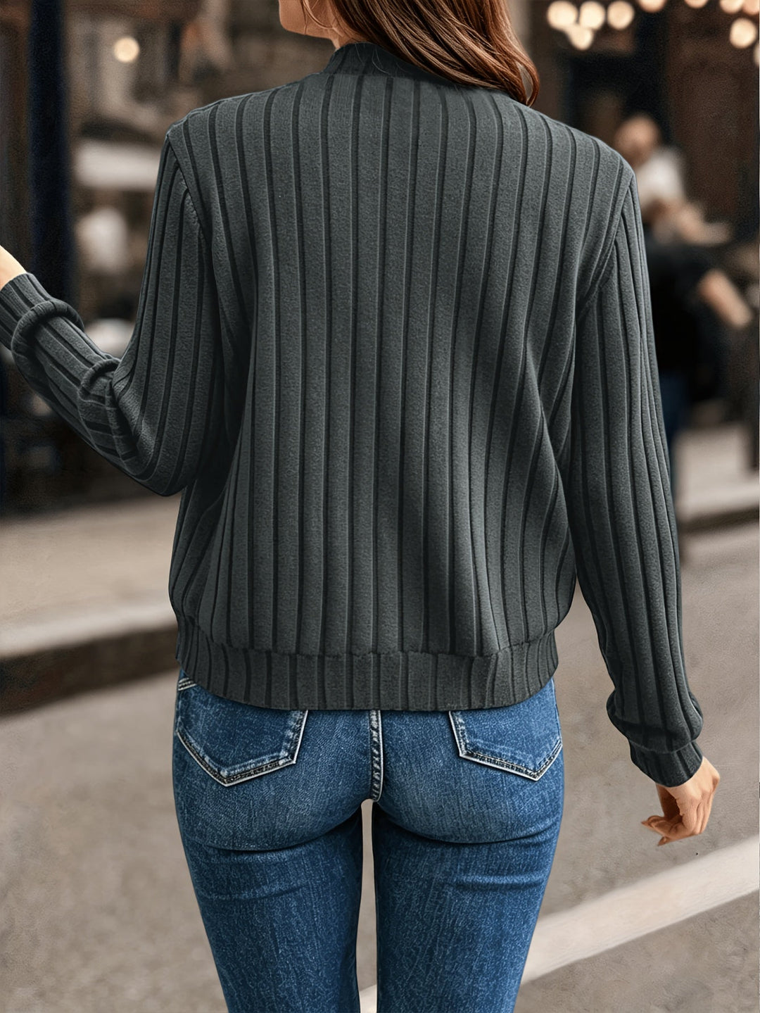 Blair | Ribbad Zip-Front Jacka