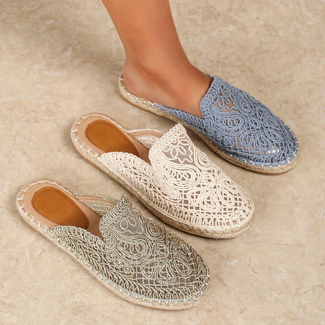 Bonnie | Vävd Slip-On Mules