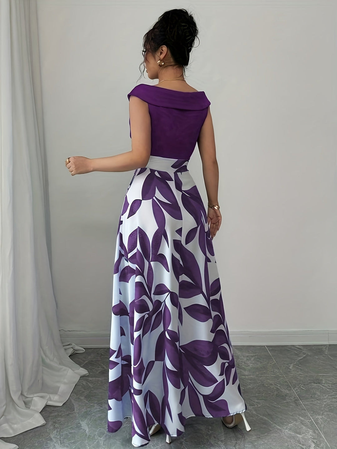 Lucille | Elegant Blommig Maxi Klänning