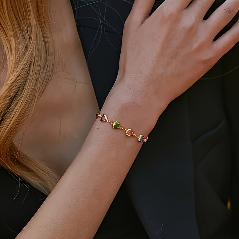 Gail | Stilig Mångfärgad Hjärtdesign Armband