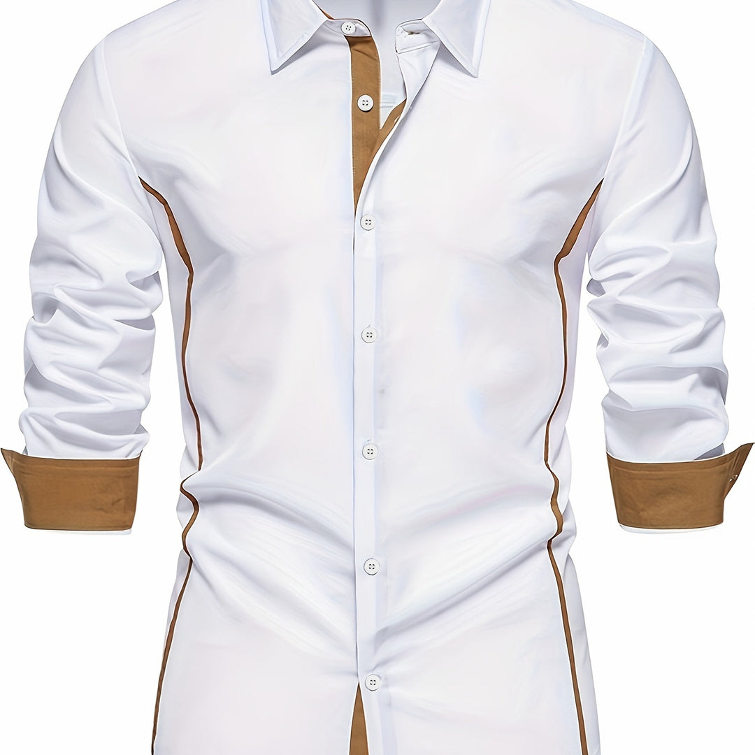 Graham | Kontrast-Trim Slim Skjorta