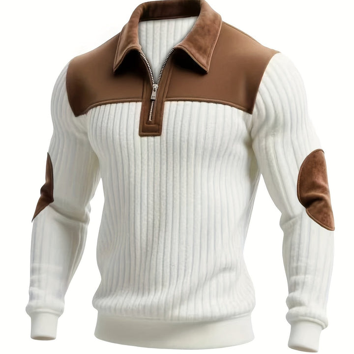 Roland | Tvåfärgad Quarter-Zip Pullover
