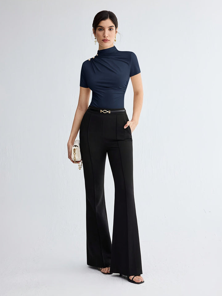Sienna | Mock Neck Kortärmad Topp