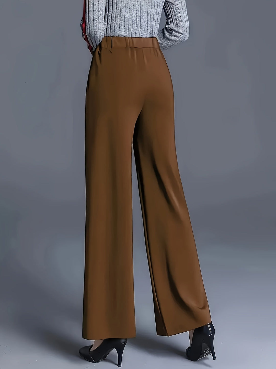 Claudia | Högmidjade vida byxor