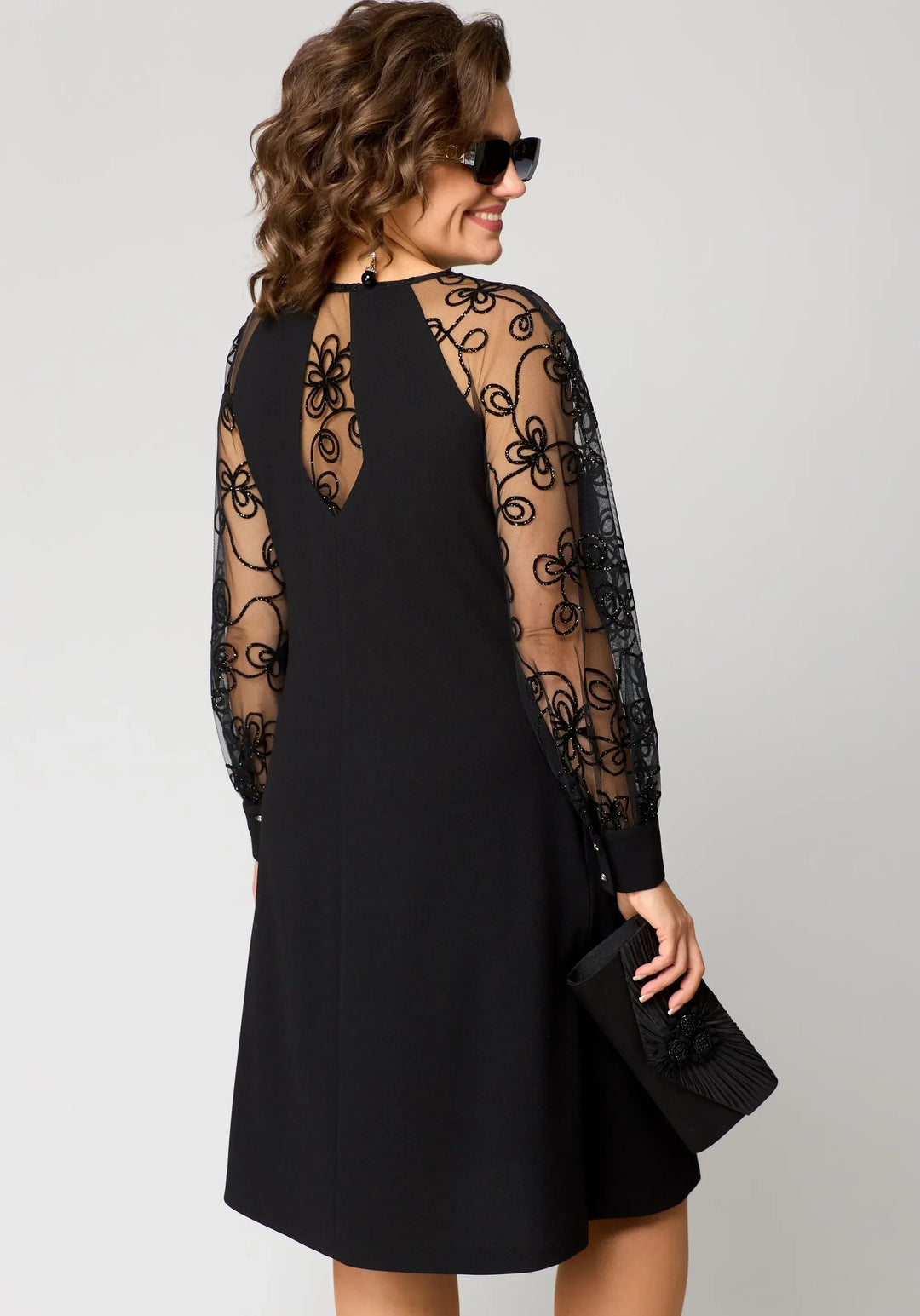Edith | Elegant Blommig Ärmlös Spetsklänning