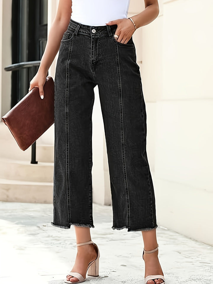Denise | Skräddarsydda Croppade Raka Jeans