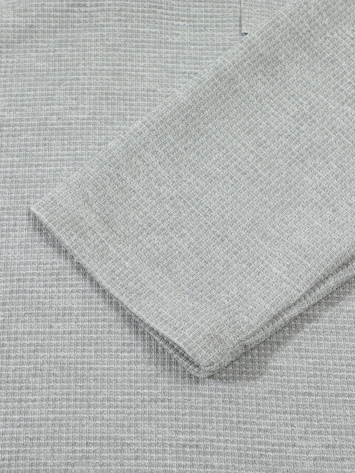 Jonathan | Texturerad långärmad Henley-skjorta
