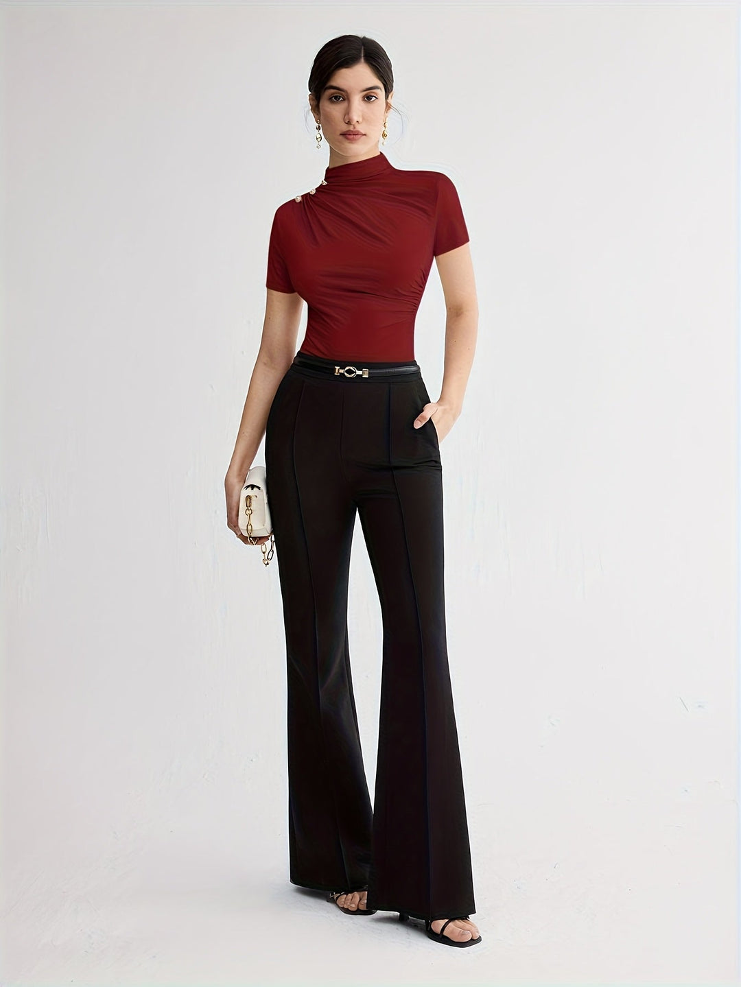 Sienna | Mock Neck Kortärmad Topp