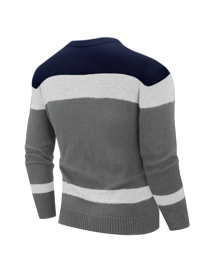 Ethan | Färgbloxstickad Tröja
