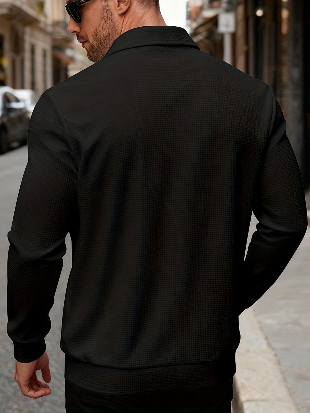 Cameron | Texturerad Zip Jacka