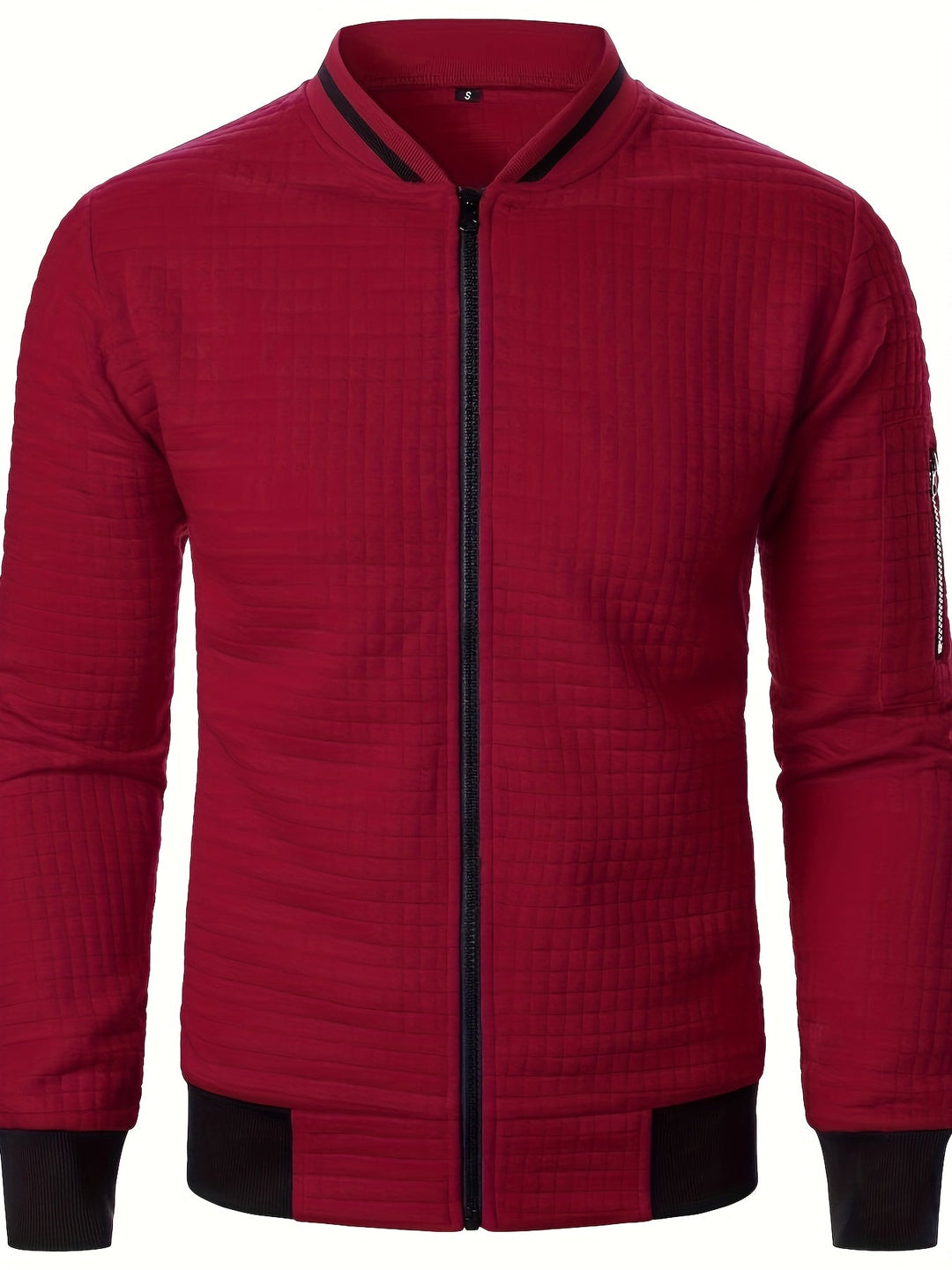 Raymond | Texturerad Zip-Up Bomberjacka