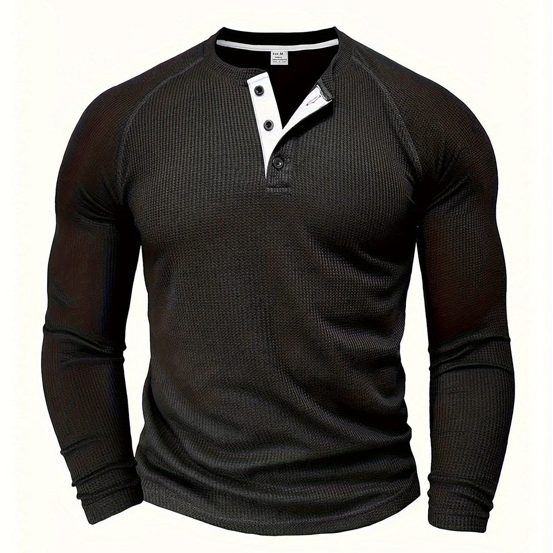 Graham | Klassisk Button Henley Skjorta