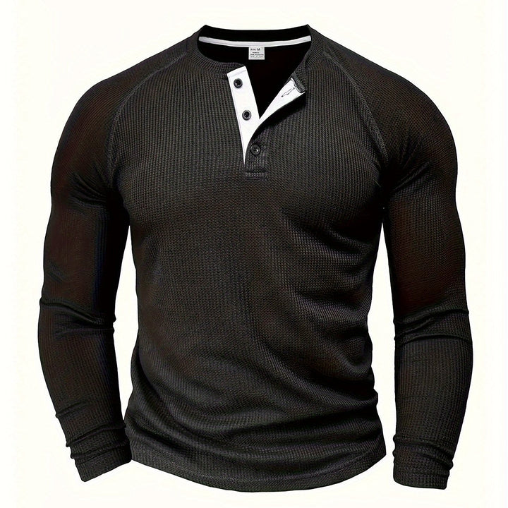 Graham | Klassisk Button Henley Skjorta