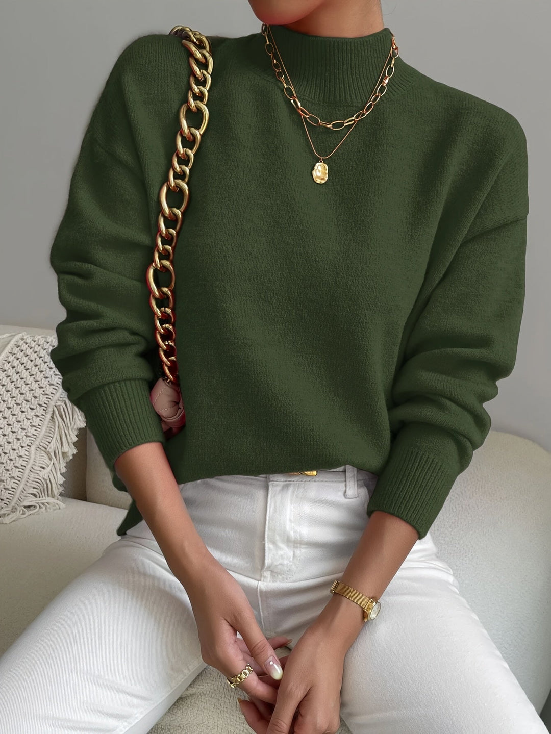Lorelei | Förfinad Mock Neck Tröja