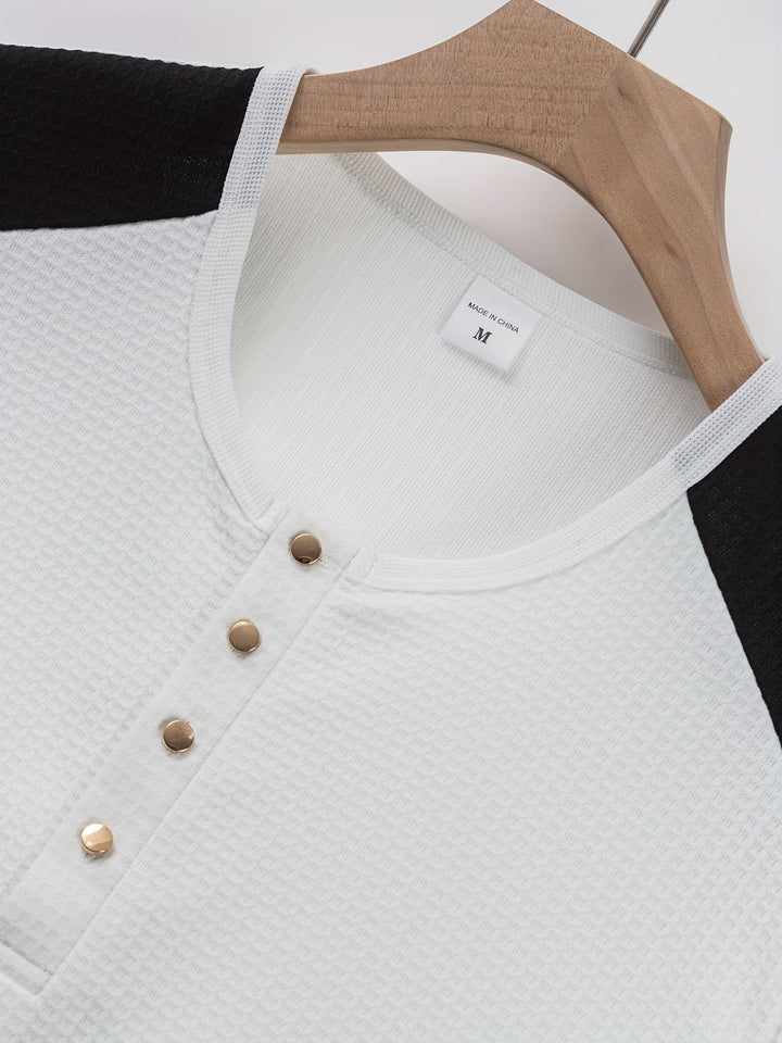 Curtis | Texturerad långärmad Henley
