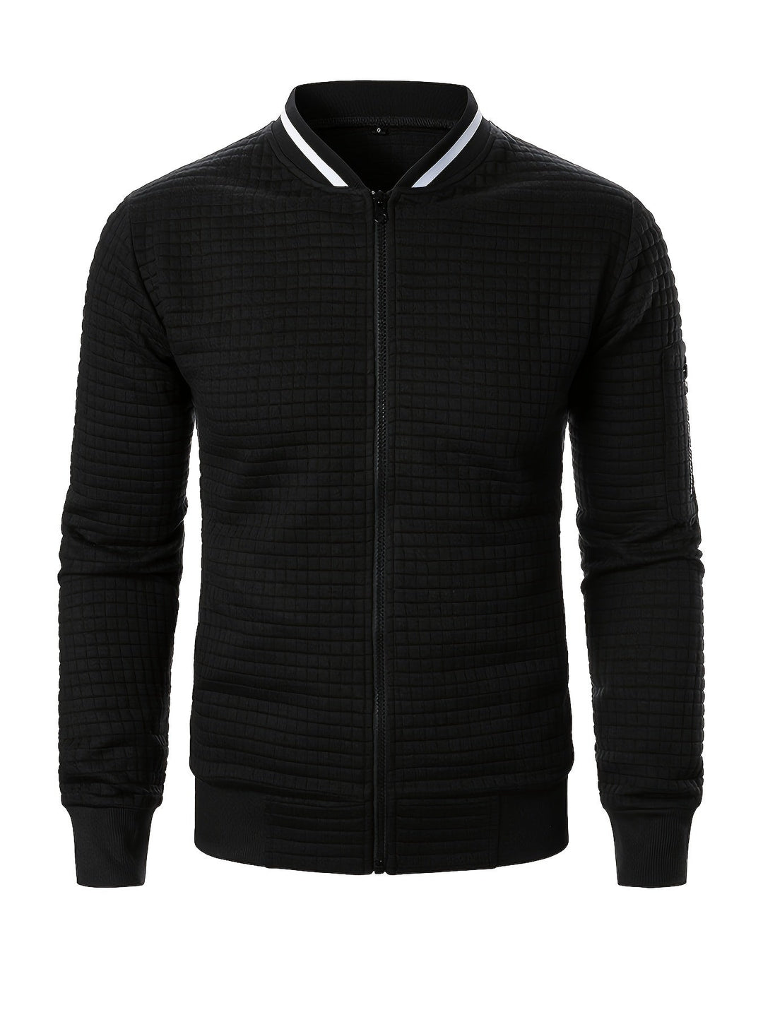Raymond | Texturerad Zip-Up Bomberjacka