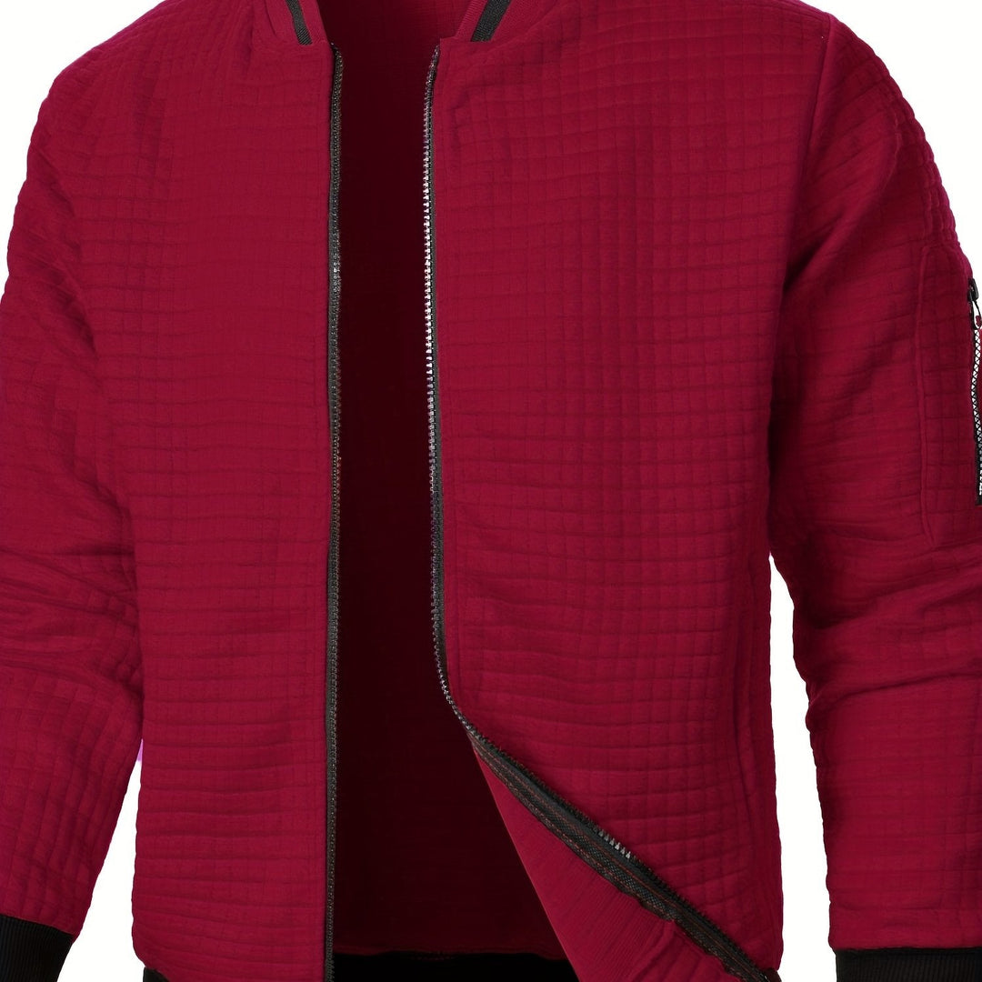 Raymond | Texturerad Zip-Up Bomberjacka