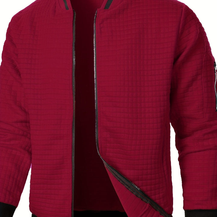 Raymond | Texturerad Zip-Up Bomberjacka