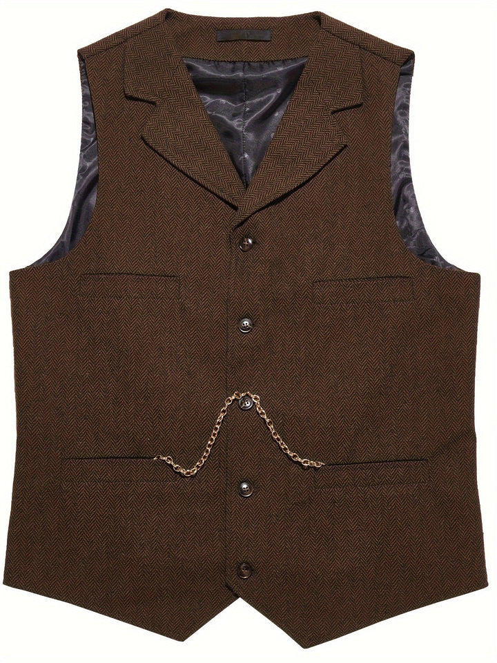 Byron | Raffinerad Herringbone Väst