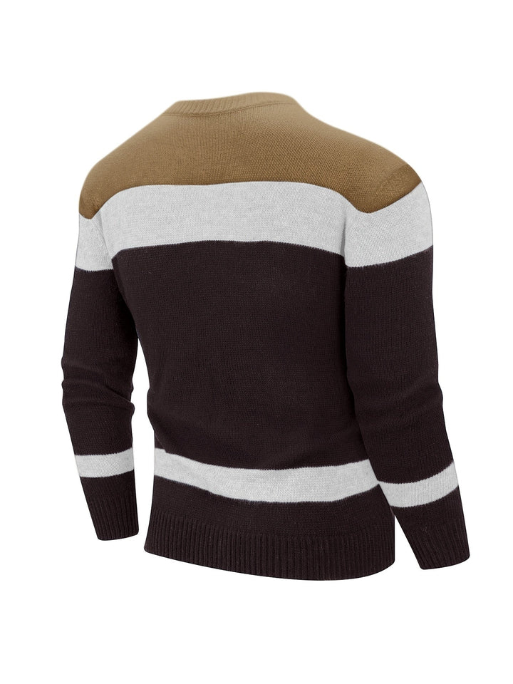 Ethan | Färgbloxstickad Tröja