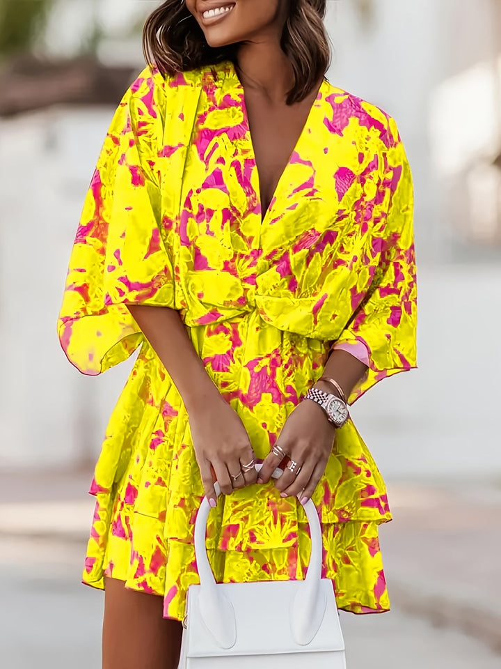 Rosanna | Flödande Batwing Wrap Klänning