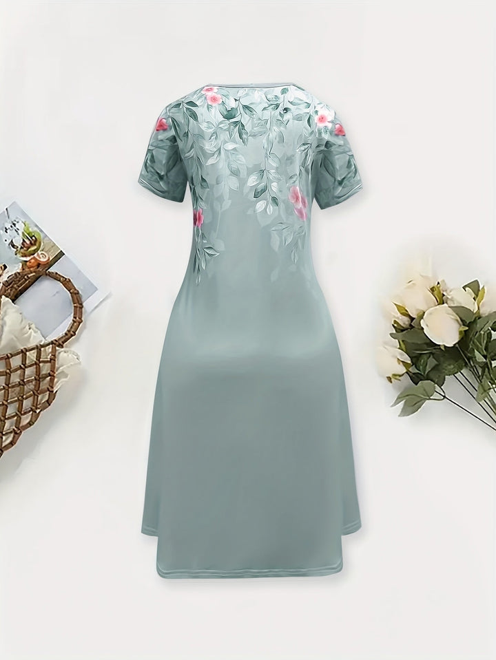 Marjorie | Graciös Blommig A-Linje Klänning