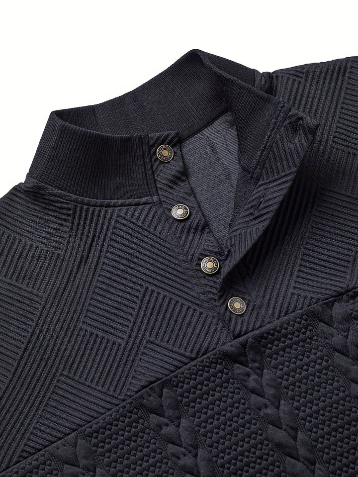 Sterling | Texturerad Pullover med Ståkrage