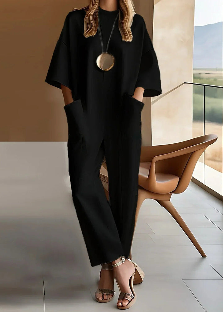 Amely | Elegant Jumpsuit med Vida Ärmar och Fickor