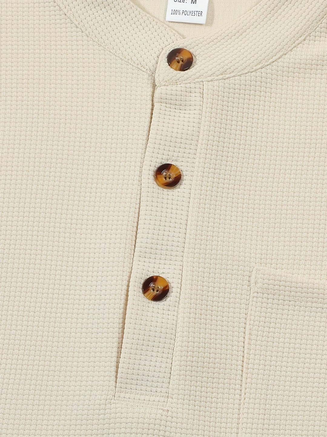 Jonathan | Texturerad långärmad Henley-skjorta