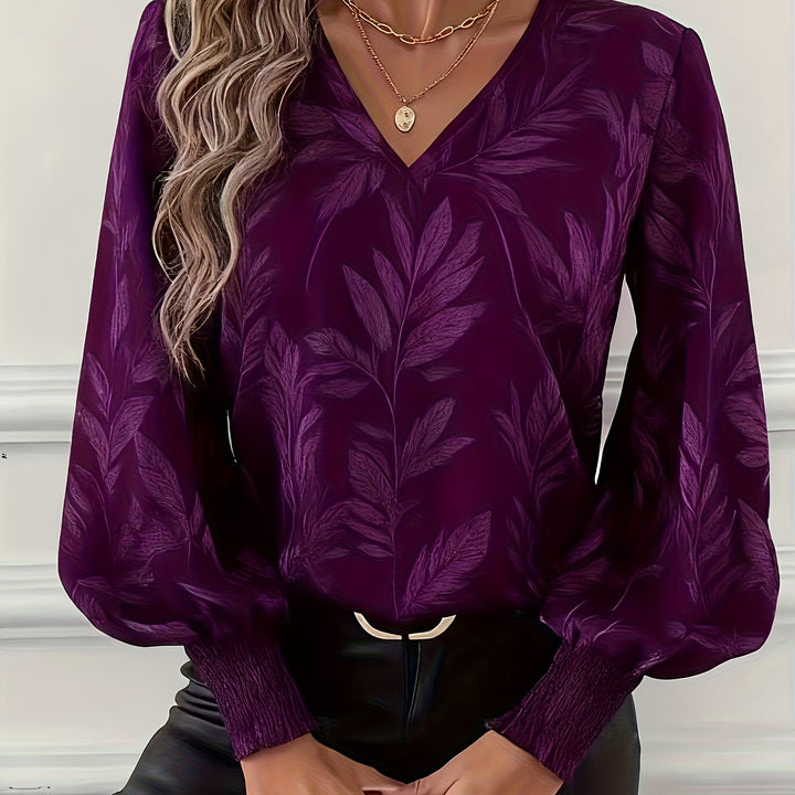 Elena | Botanisk V-ringad Blus