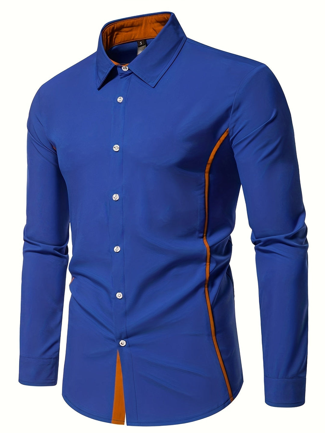 Anthony | Kontrast Trim Button-Up Skjorta