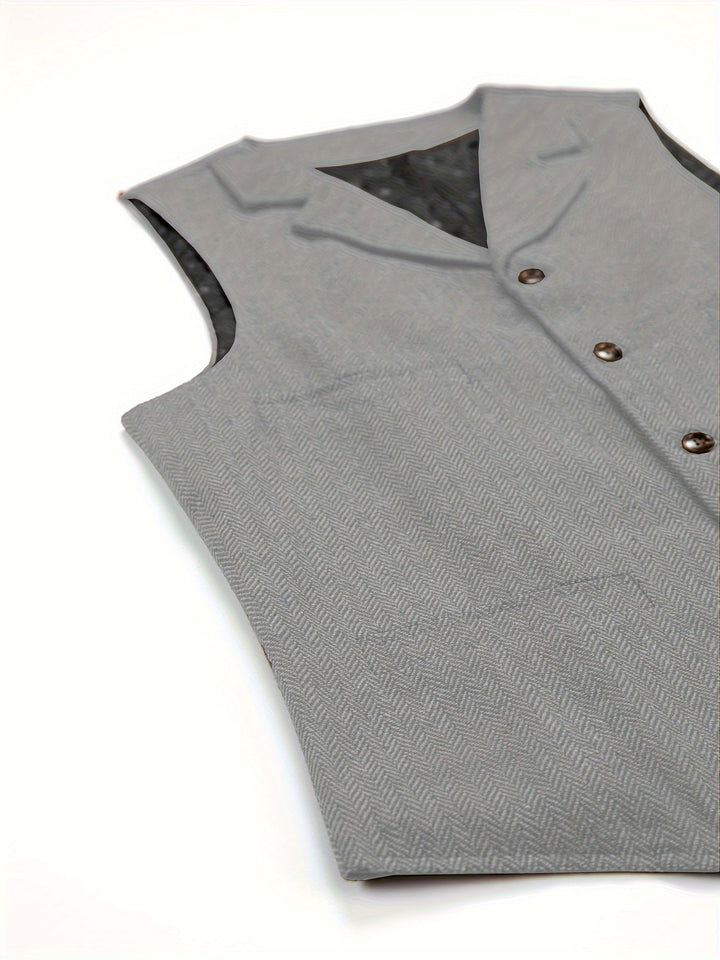 Colton | Heritage Herringbone Vest