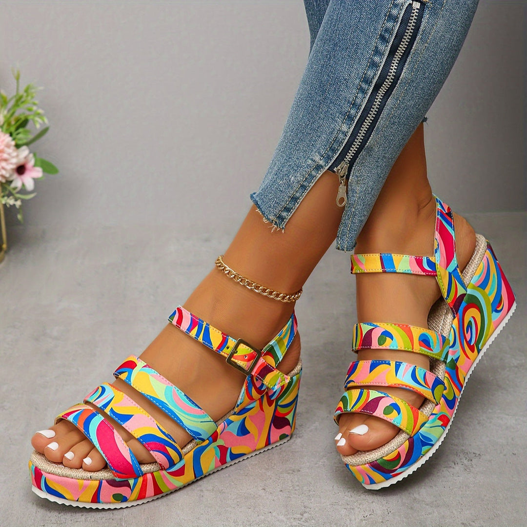 Rosalind | Elegant Strappy Plattform Wedge Sandaler