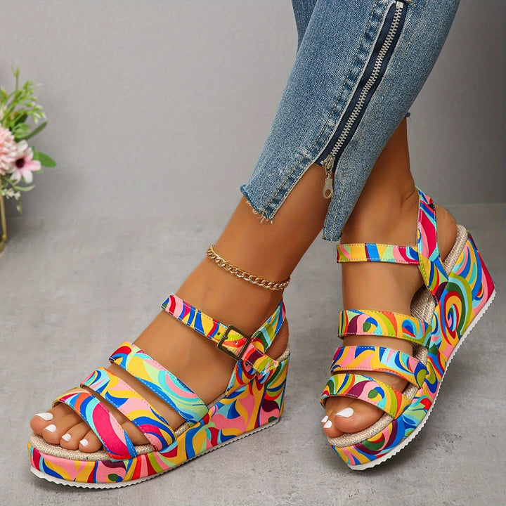 Rosalind | Elegant Strappy Plattform Wedge Sandaler