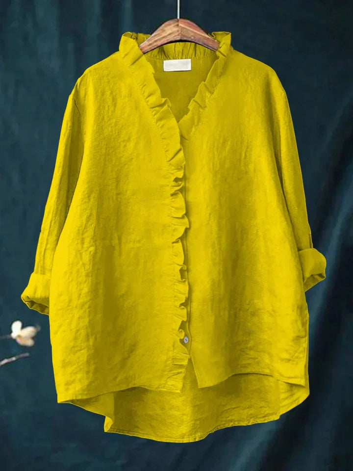 Eliza | Avslappnad Volang V-ringad Blus
