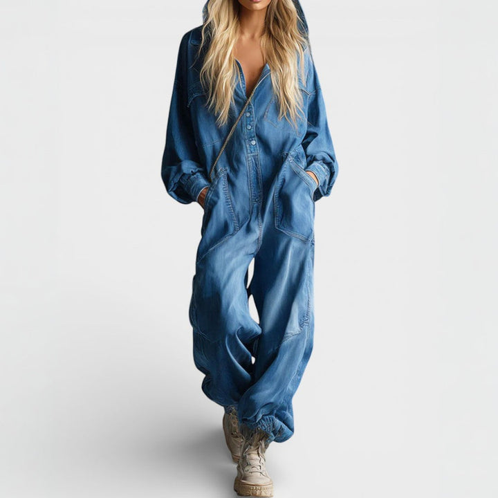 Sierra | Hoodie Jumpsuit med Långa Ärmar